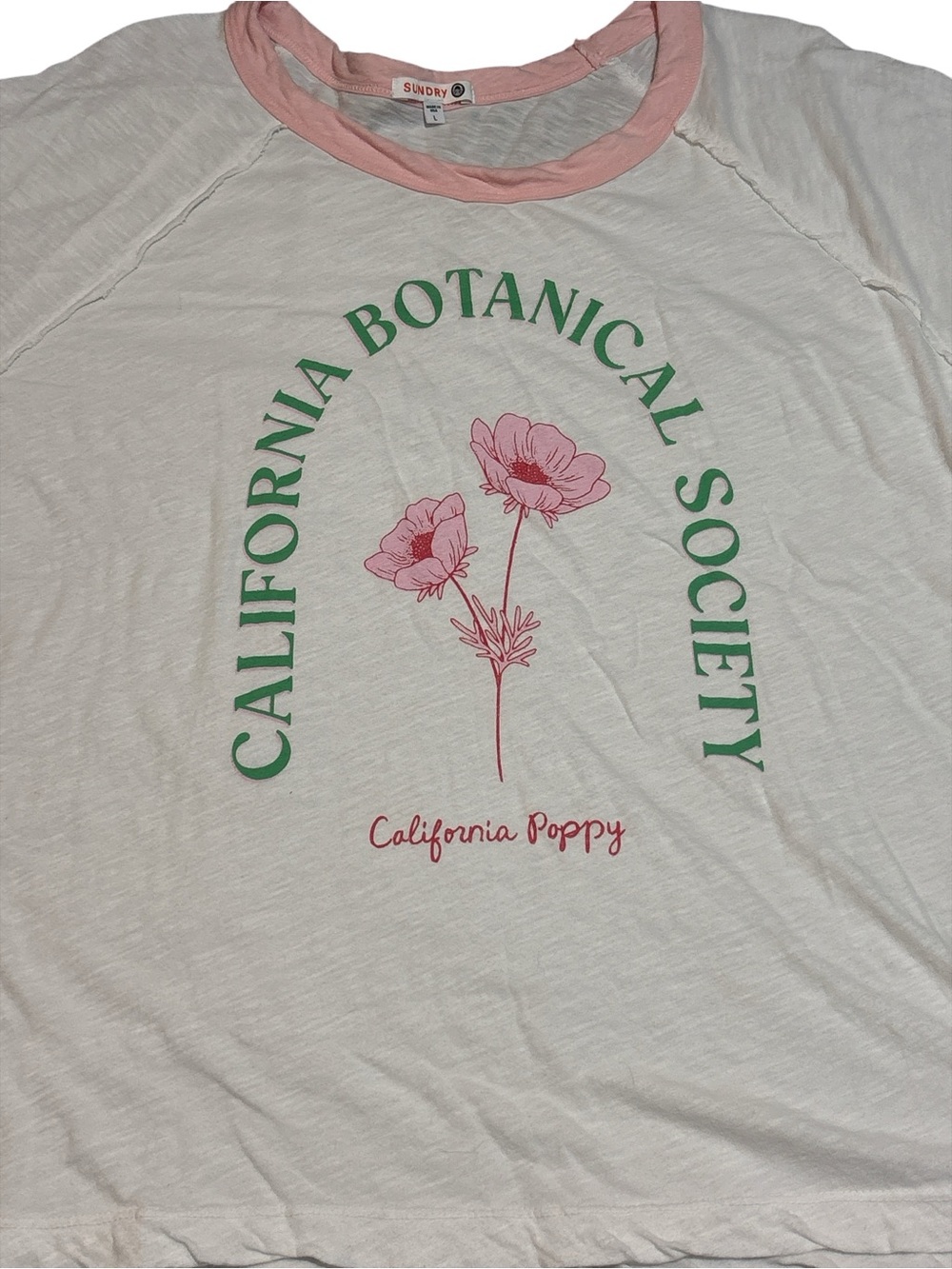 Sundry Semi-Sheer California Botanical Tee - Picture 5 of 6